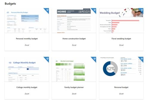 Premium Excel Budget Templates by Microsoft