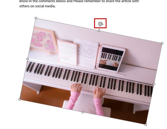 Rotate icon in Word