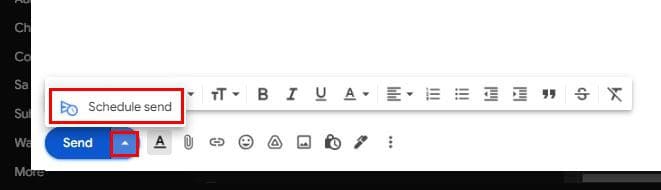 Schedule button Gmail