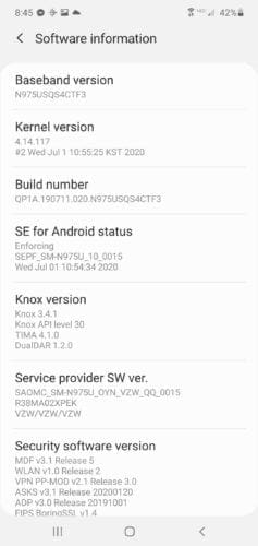build number