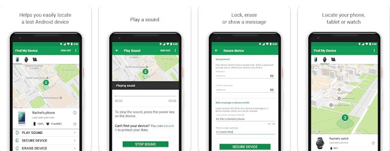 Screenshots for Google Find My Device