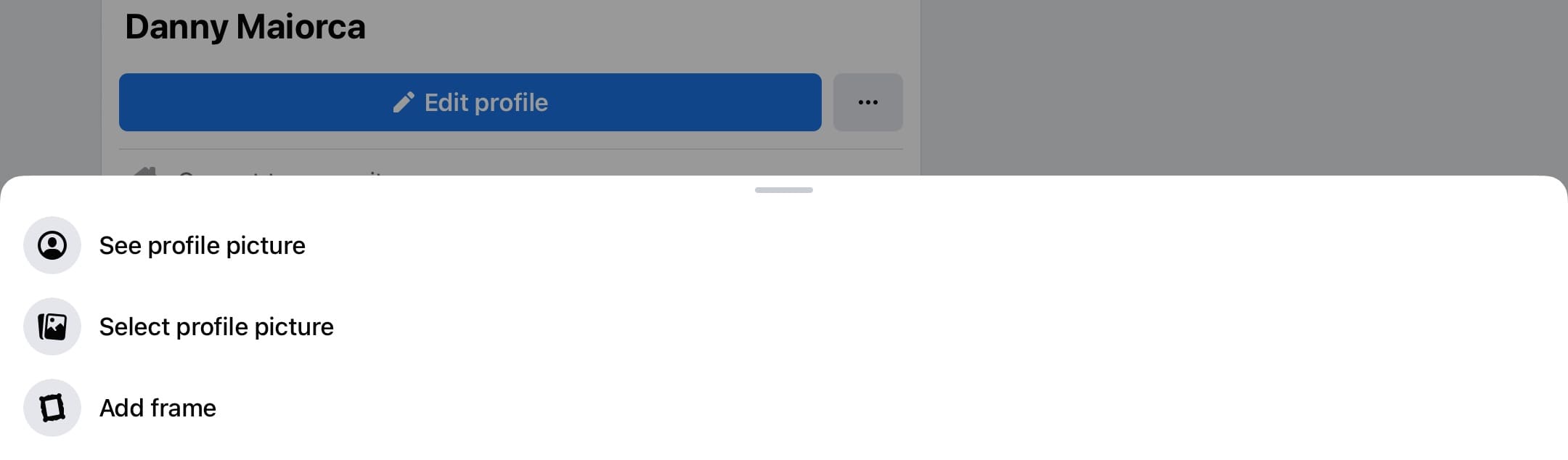The prompt to see a profile picture on Facebook