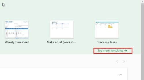 See more templates on Excel web