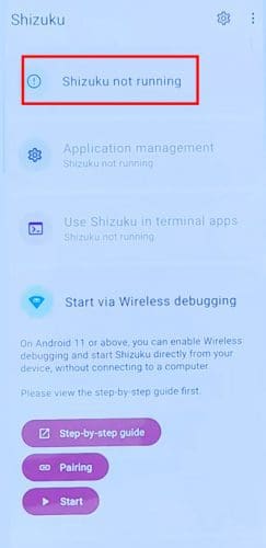 Shuzuku not running screen