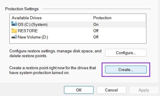 Steps to Do a System Restore in Windows 11 6