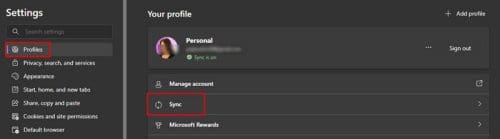 Sync Edge option Settings