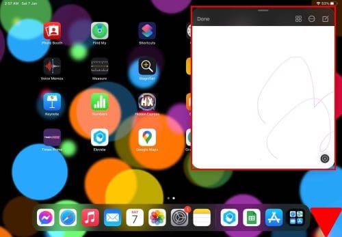 Take Quick Notes using iPad Gestures