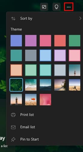 Themes for Microsoft To-Do List