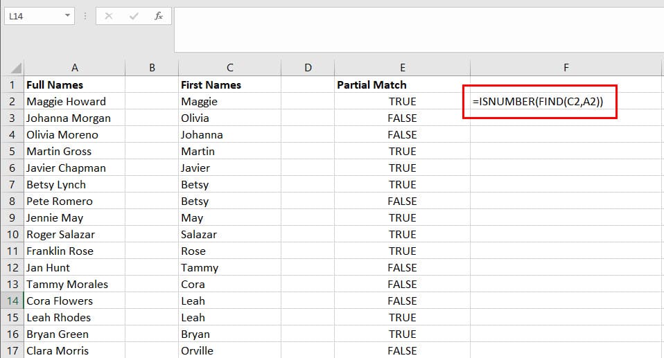 Use FIND and ISNUMBER together