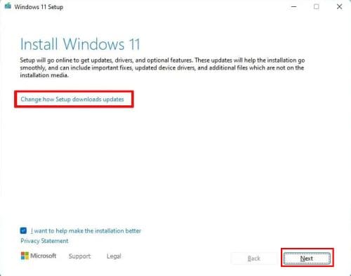 Windows 11 installation wizard