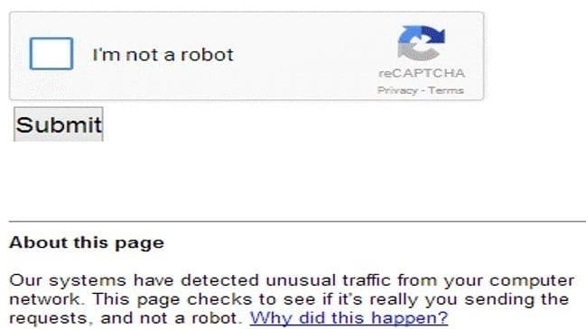 youtube our systems have detected unusual traffic error