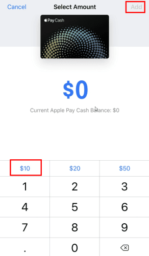 Adding cash to Apple Pay Cash