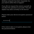 Android Restore Screen