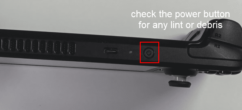Check power button to fix Steam Deck won't turn on
