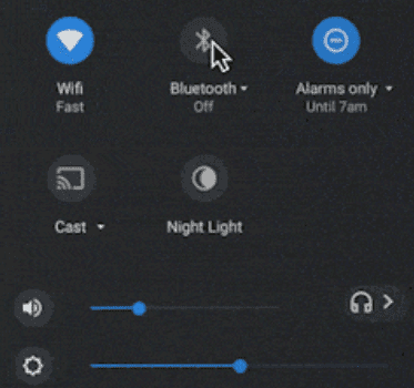 chromebook bluetooth option