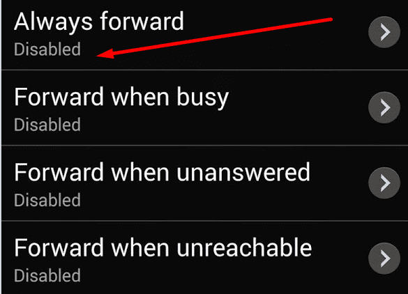 disable call forwarding samsung