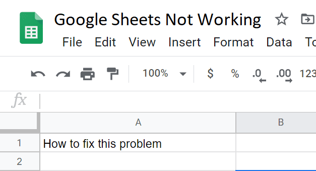 fix google sheets not working
