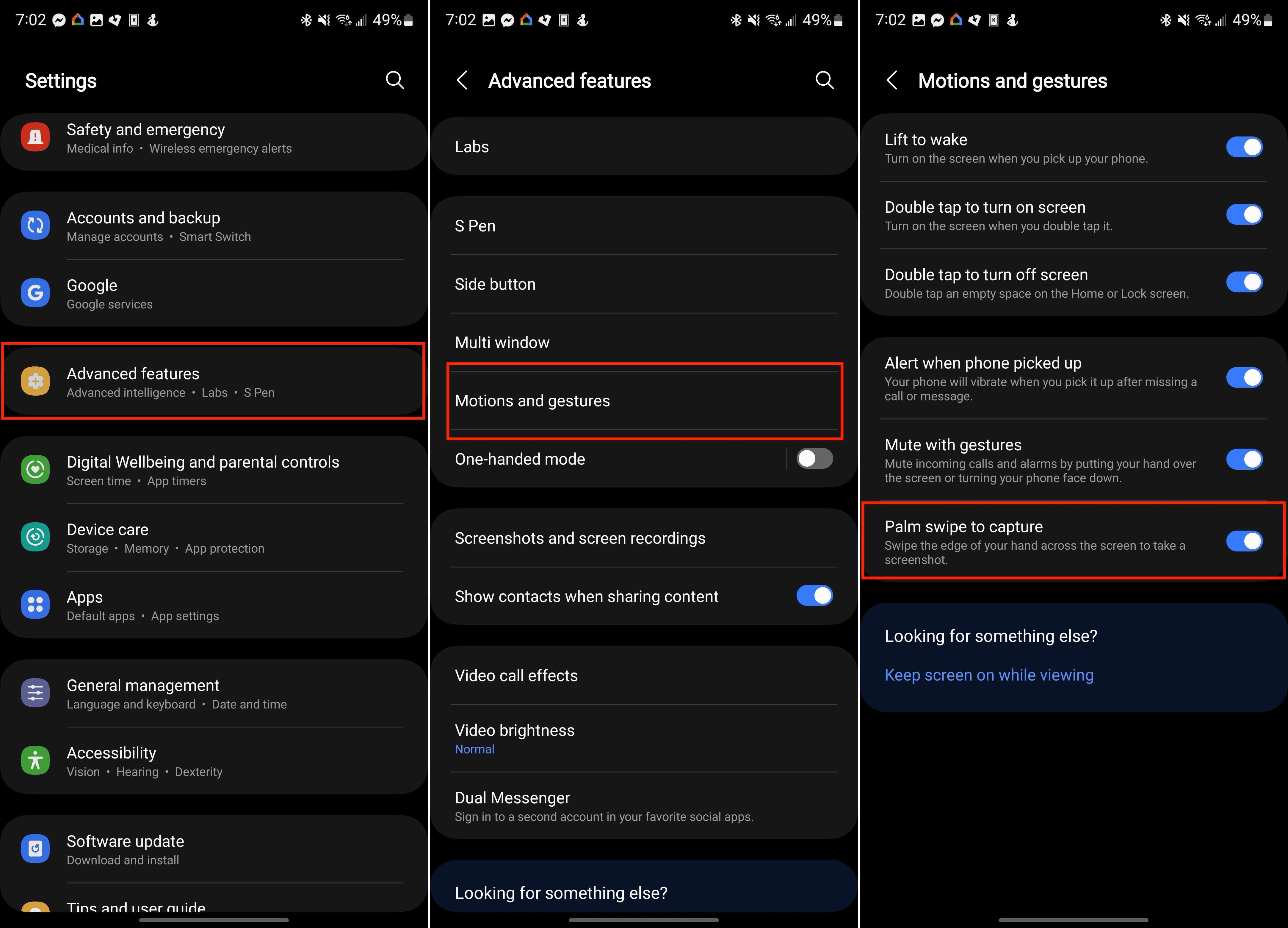 Galaxy S24 How to Screenshot using Palm Swipe