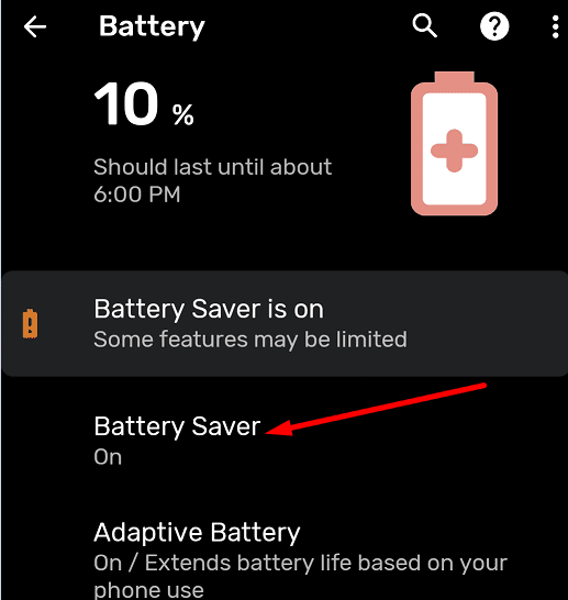 google pixel battery saver