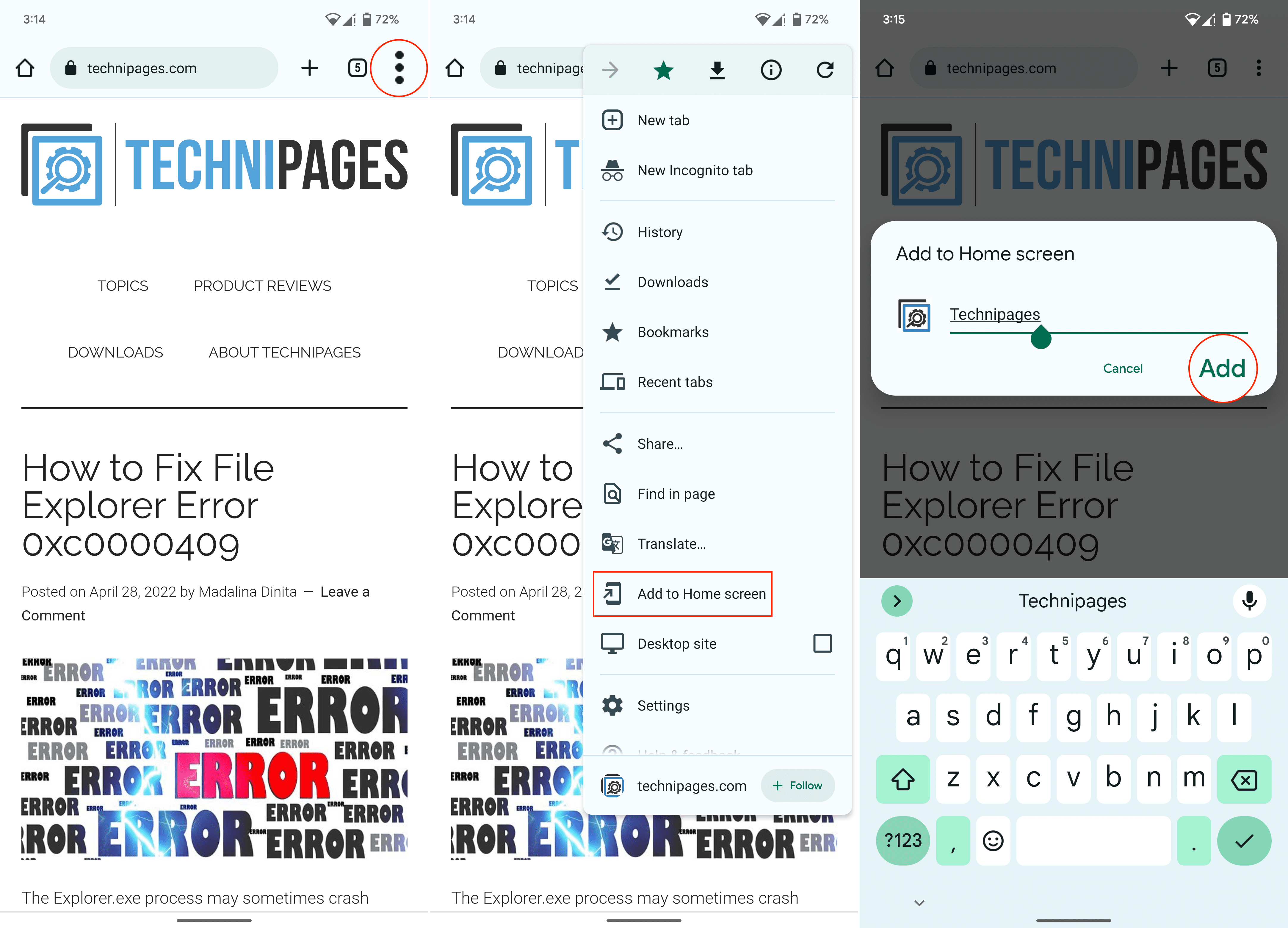 How to add a website to your home screen on Android Steps