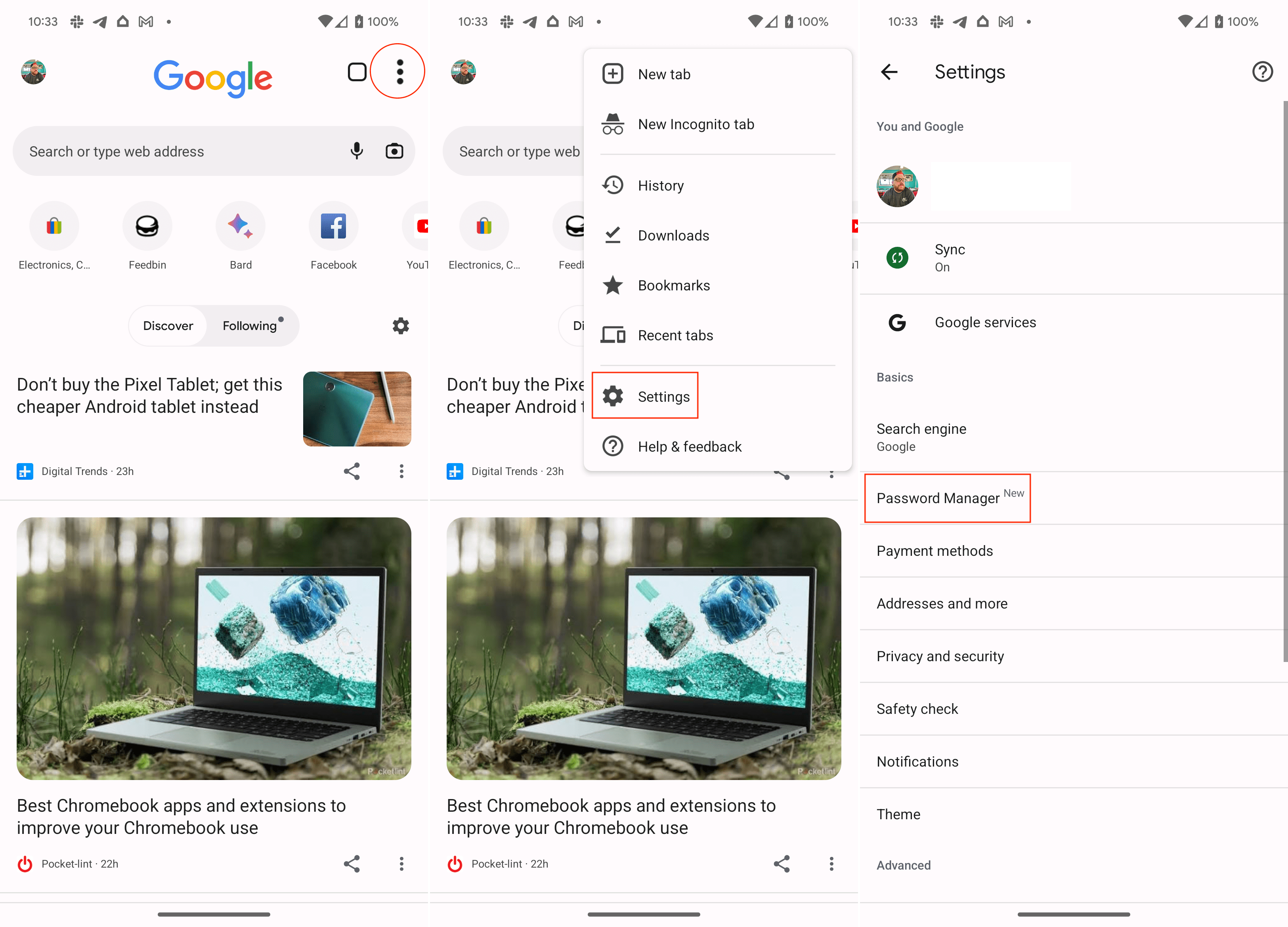 How to add Chrome Password Manager to Home Screen on Android - 1
