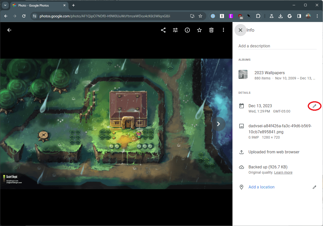 How to Change the Time and Date on Picture for Google Photos on the Web 2