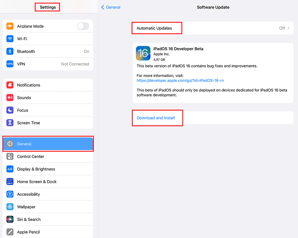 How to Download iOS 16 Beta 3 the Software Update page