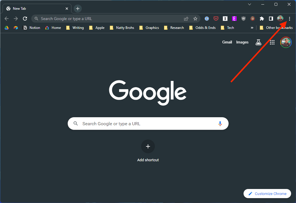 How to export Chrome bookmarks on Windows - 1