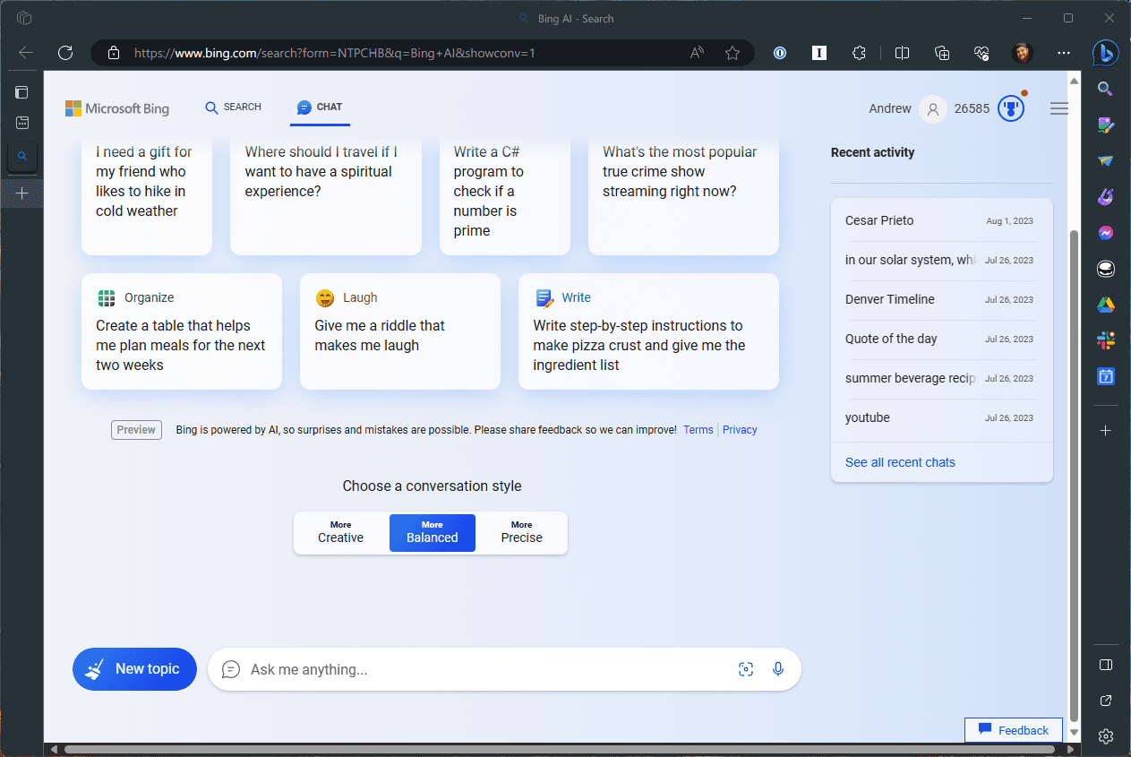 Get Access to Bing AI on Windows 11 in browser - 3