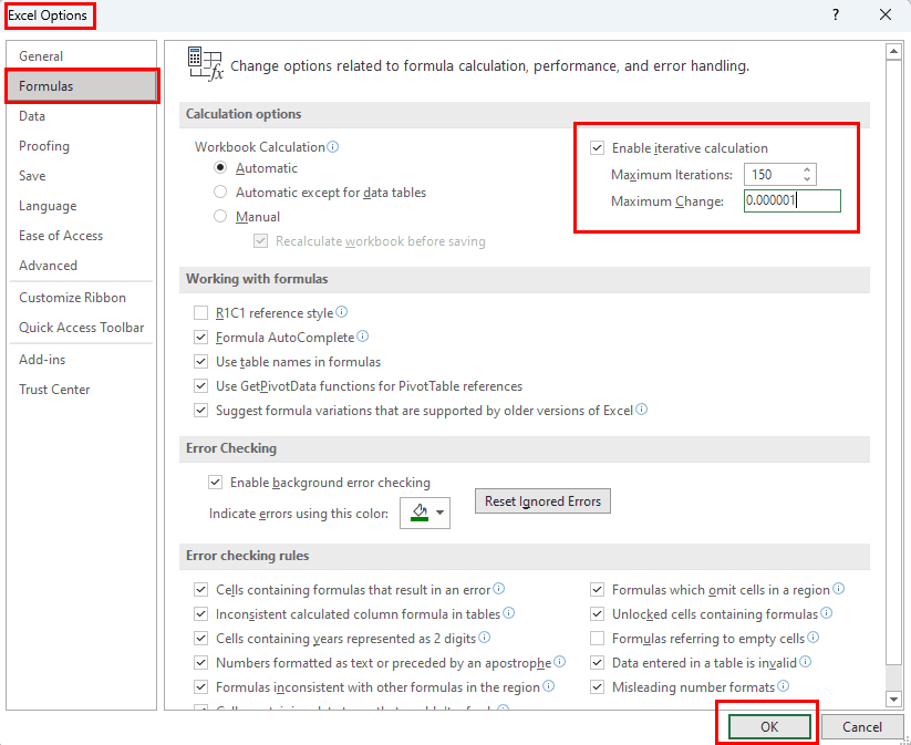 How to optimize Excel Goal Seek