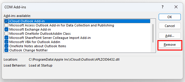 How to remove Add-ins on Outlook app