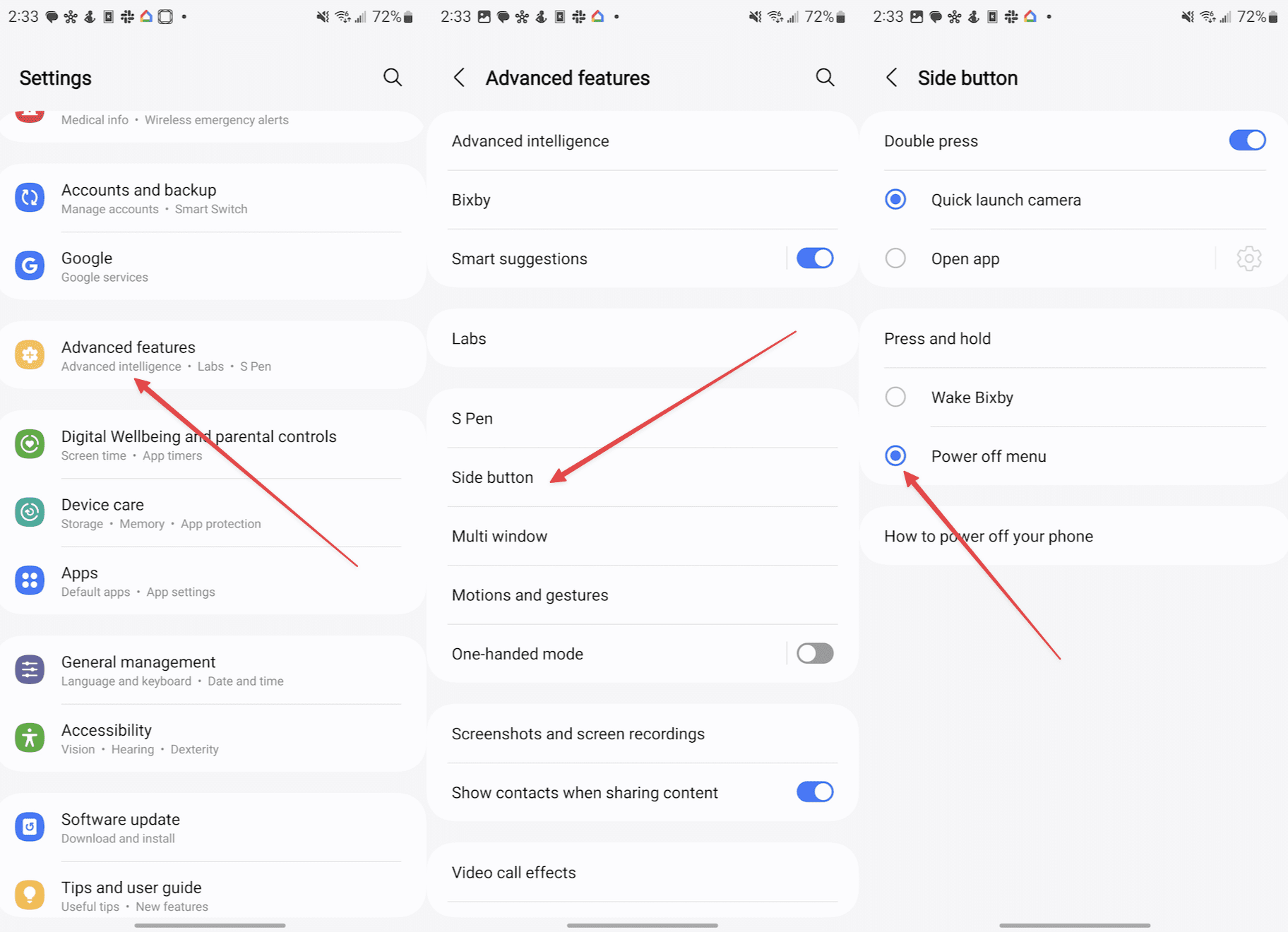 How to restart Galaxy S24 Bring back Power Menu