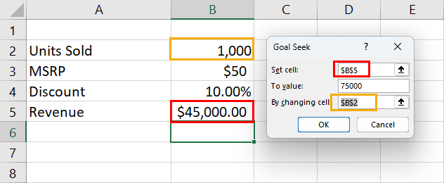 Learn to Find Sales Target Using Goal Seek