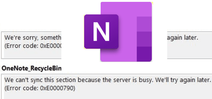 onenote server is busy