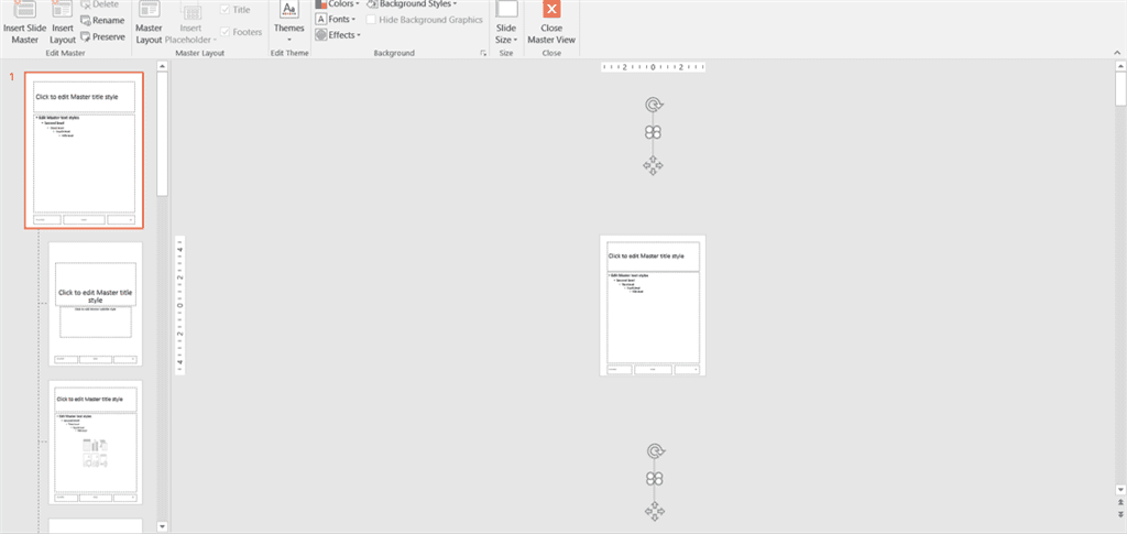 powerpoint slide master shapes