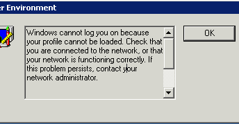 Remote Desktop: Fix Error “Windows cannot log you on because your profile cannot be loaded”