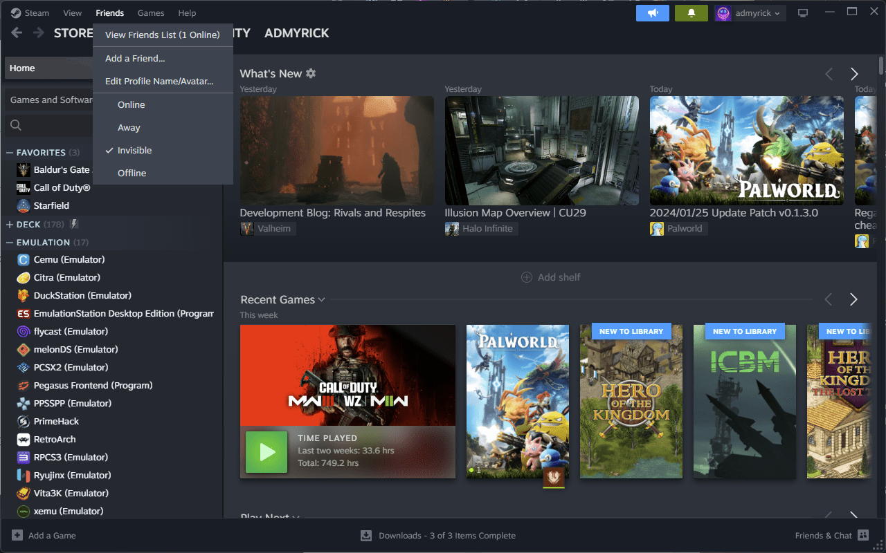 Set Your Steam Status From Your PC 2