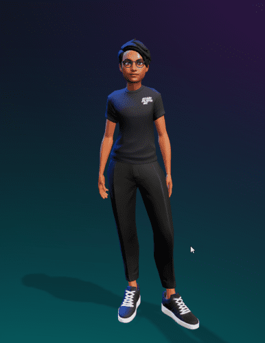 The initial 3D VTuber model created by Ready Player Me
