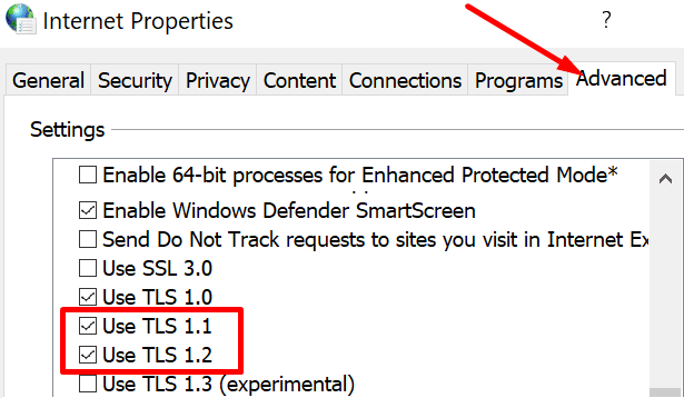 TLS internet properties