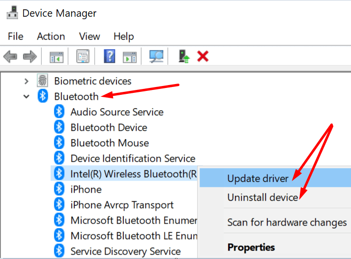 update bluetooth driver pc