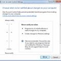 Win7 User Account Control settings