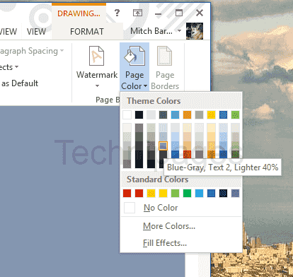 Word 2013 Background