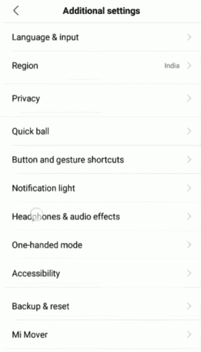 Xiaomi - additional settings